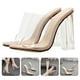 thumbnail image 2 of 1 par de tacones altos transparentes de moda para mujer, sandalias de verano, 2 of 7