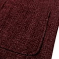 thumbnail image 4 of VBTAPA Men's Suit Vest Western Cargo Vests V Neck Herringbone Waistcoat with 3 Pockets Wine XL, 4 of 8