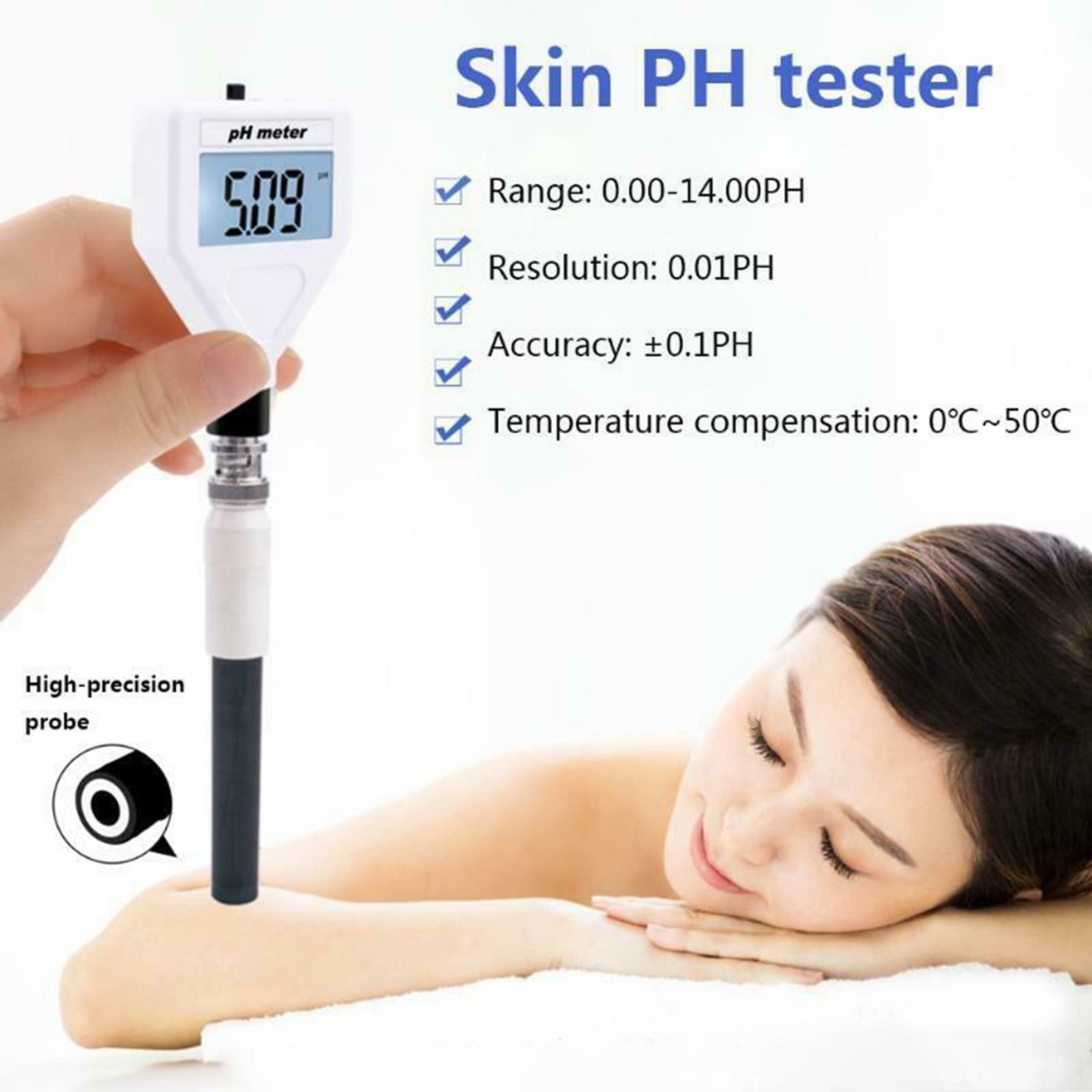 1Pc PH Measure Pen Type Multipurpose PH Tester for Skin/Food/ Soil /Fruits/ Meat 