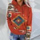 thumbnail image 1 of Puntoco Mujeres Casual Folk-Custom Impreso Pullover Manga Larga Con Capucha Bolsillo Blusa tops Sudaderas Puntoco Puntoco-7128, 1 of 4