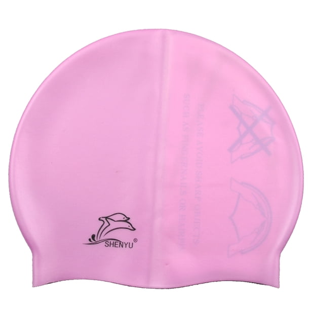 Gorro de natación Greeniant impermeable de látex de silicona para adultos y niños Deportes acuáticos rosa