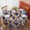 Pioneer Flower Floral-3, variant on Pioneer Flower Floral Print Pattern Round Tablecloth 70"x70", Wrinkle Resistant Wipeable Table Cover for Kitchen Dining Room Picnic Patio and Party