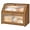 Brown, variant on White Bread Box for Kitchen Counter, Large Bamboo Wood Double Layer Bread Box, Wooden Bread Storage Capacity