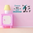 thumbnail image 1 of Dream Big Little Mermaid Crown Fish Urchins Seahorse Statfish Princess Fish Starfish Queen Sweet Dreams Bedtime Unicorn Lovely Dear Dream Decorating Wall Decal Sticker - Size: 40 In X 16 In, 1 of 5