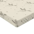 thumbnail image 4 of Ambesonne Birds and Nature Fitted Sheet, Wingy Animal Print, Queen Size, Cream Pale Grey, 4 of 5