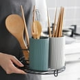 thumbnail image 6 of Nordic Minimalist Ins Kitchen Household Ceramic Chopstick Basket Chopstick Tube Drain Multifunctional Storage Rack E, 6 of 6