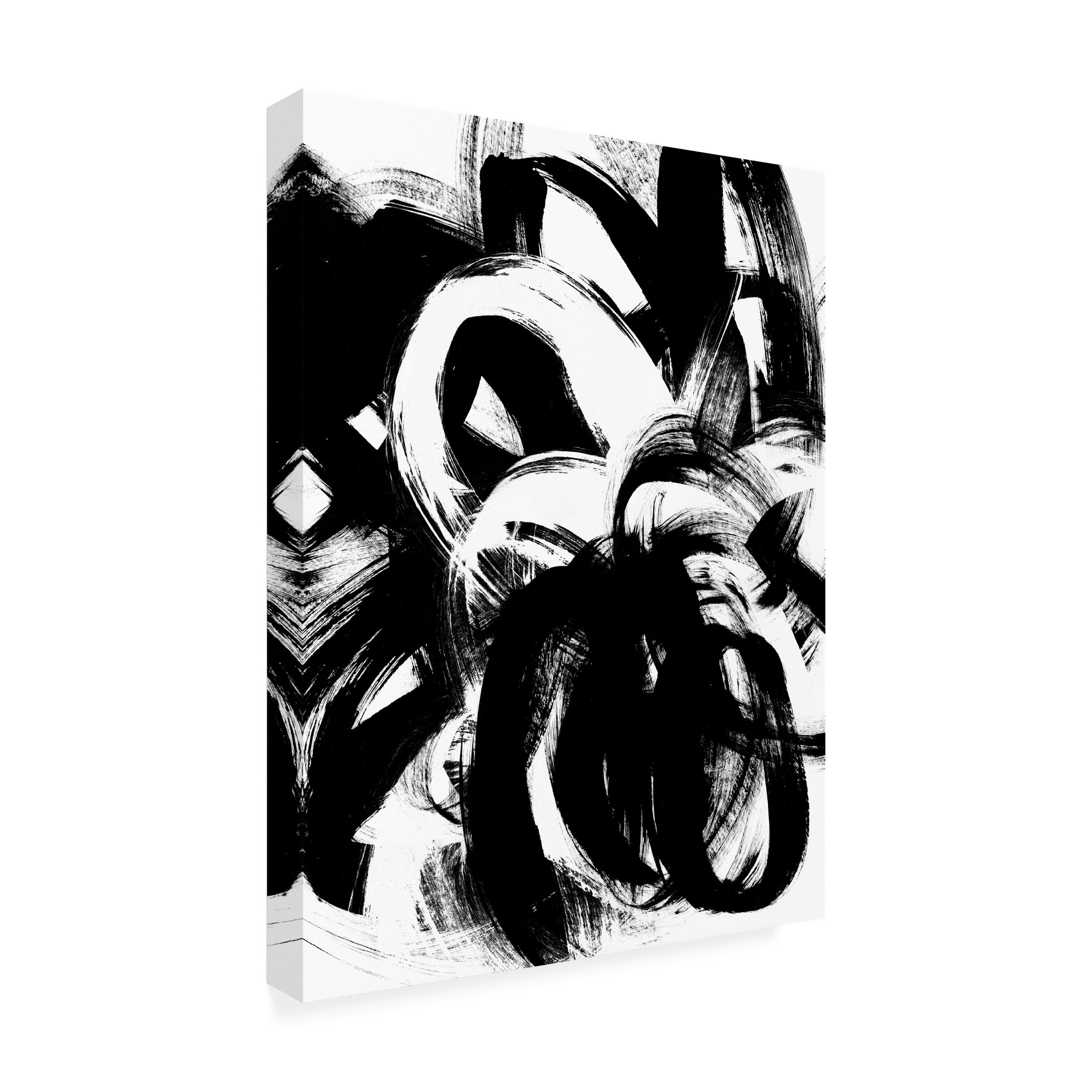 June Erica Vess 'Onyx Swipe IV' Canvas Art