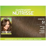 Garnier Nutrisse Hair Color, 51 Cool Tea Medium Ash Brown, 2 Pack