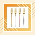 thumbnail image 4 of yingyy Fruit Fork Snack Cake Candy Mirror Surface Tableware Kitchen Gadgets Solid Toothpicks Party Accessories Gold Gold, 4 of 6
