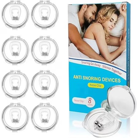 Anti Snoring Devices, Snoring Solution, Silicone Magnetic Stop for Comfortable and Quiet Sleep & Anti Snoring Nose Clip, magnetic nasal clip, Sleep clips