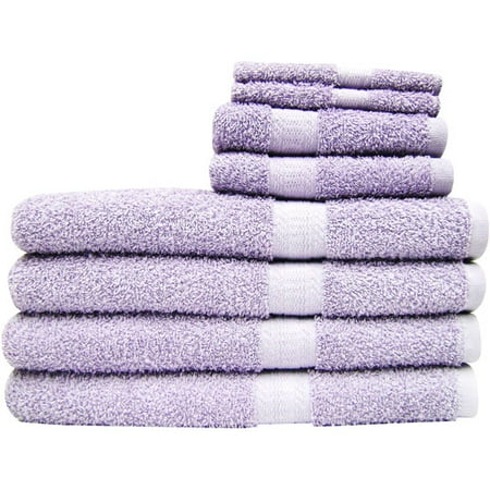 Mainstays Ms Affordable 8 Pc Towel Set Lavender