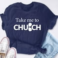 thumbnail image 2 of EcoLoom Take Me To Church Shirt Aviator Sunglasses Country Music Lover Gift Short Sleeve Unisex T Shirt, 2 of 6