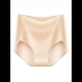 thumbnail image 3 of Ropa Interior Triangular Transpirable de Color Sólido para Mujer, Cintura Alta, Control de Abdomen y Levantamiento de Cadera. Color de Piel XL, 3 of 8