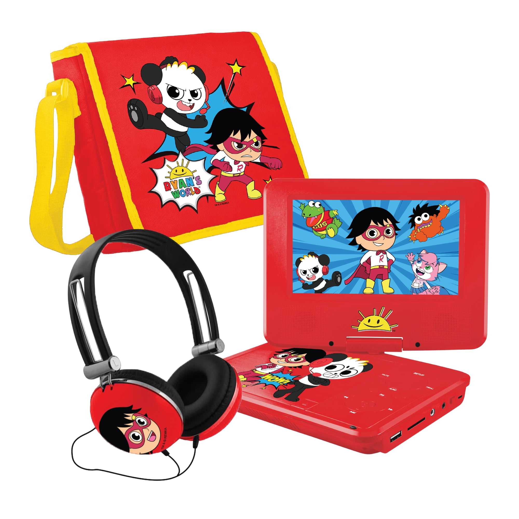 Ryan s World 7 inch Portable DVD Player with Matching Headphones and Carrying Case