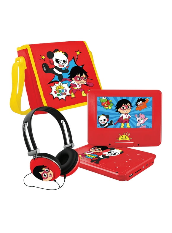 Ryan's World 7 inch Portable DVD Player with Matching Headphones and Carrying Case