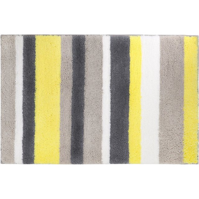 Alfombra de baño absorbente antideslizante, alfombra de baño de microfibra, alfombra de baño, alfombra de baño absorbente antideslizante, amarillo 40*60 cm ER