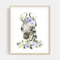 thumbnail image 2 of Zebra, Jungle Animals, Safari Animals, Purple Flowers, Gender Neutral Nursery - Illustration Watercolor Animal Floral Whimsical Botanical Unframed Wall Art Print 16 x 20 inches, 2 of 13