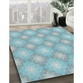 thumbnail image 2 of Ahgly Company Indoor Rectangle Patterned Blue Lagoon Blue Area Rugs, 7' x 10', 2 of 6