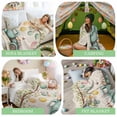 thumbnail image 6 of Throw Blanket Fleece Throw Blanket 50x60in, Green Truck Watercolor Easter Egg Flower Soft Lightweight Bed Blankets Linen Background Fuzzy Couch Blankets for All Season, 6 of 9