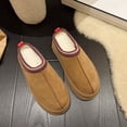 thumbnail image 4 of Chaussures à Enfiler Grande Taille Rembourrées en Coton pour Femmes Hiver Fourrure Intégrée Bout Fermé Pantoufles pour Femmes Plateforme Chaussures pour Femmes, 4 of 6
