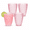 Pink-12 oz, variant on Clear 19 oz Shatterproof Tritan Plastic Tall Tumbler Set of 4