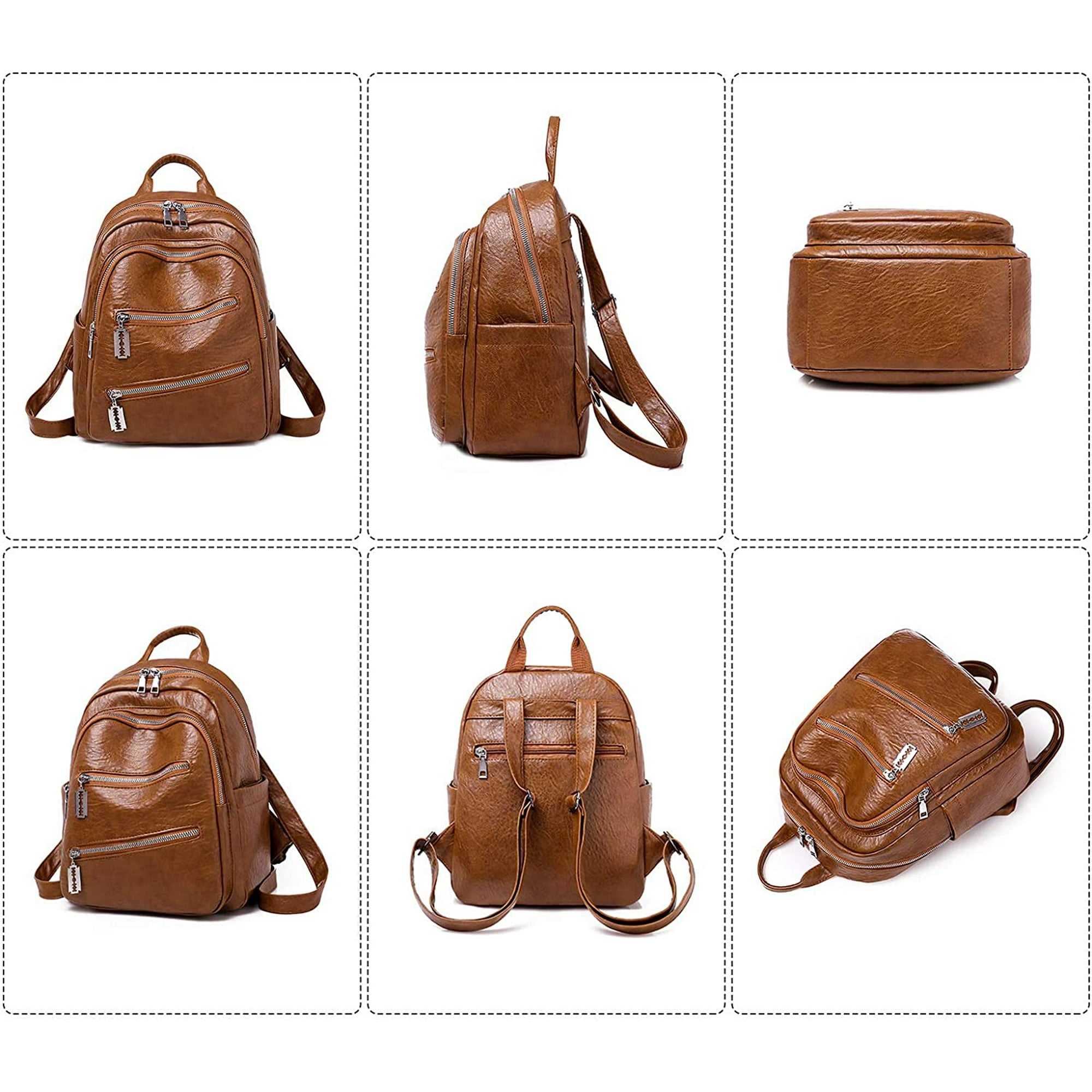 Women Backpack Purse Leather Satchel Shoulder Bag Travel Backpack Bagpacks Women Fashion Multi Pocket Daypack