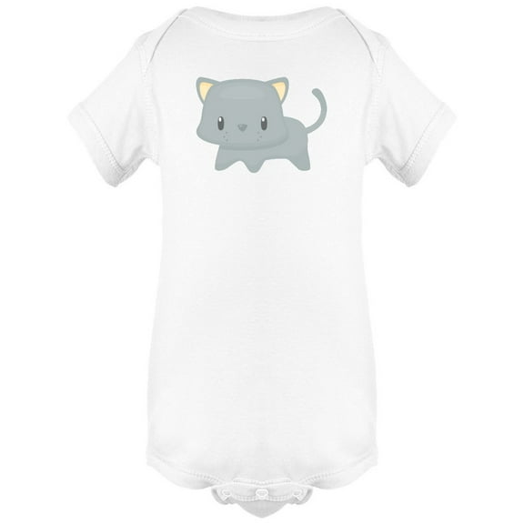 Cute Grey Cat Bodysuit Infant -Image by Shutterstock,  Newborn