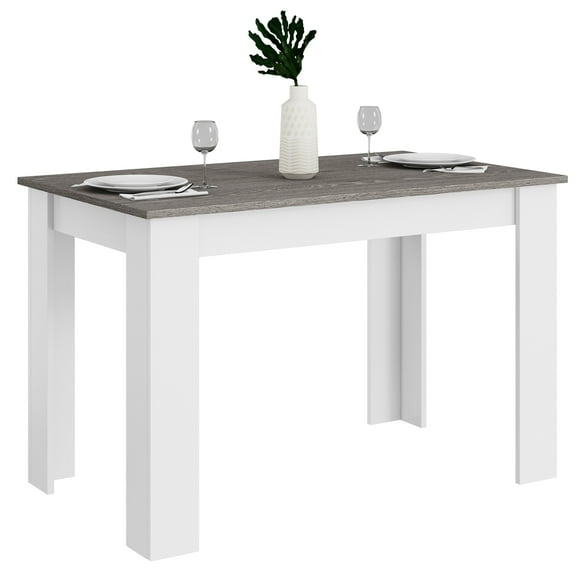 Costway Dining Table 47 Inch Kitchen Dining Table Rectangular for Small Space Dark Gray