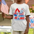 thumbnail image 4 of Coerni Toddler Boys 4th Of July Excavator T Shirts American Flag Shirt Kids Independence Day Patriotic Short Sleeve Tops, 4 of 8