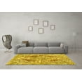 thumbnail image 3 of Ahgly Company Machine Washable Indoor Rectangle Abstract Yellow Modern Area Rugs, 8' x 12', 3 of 4