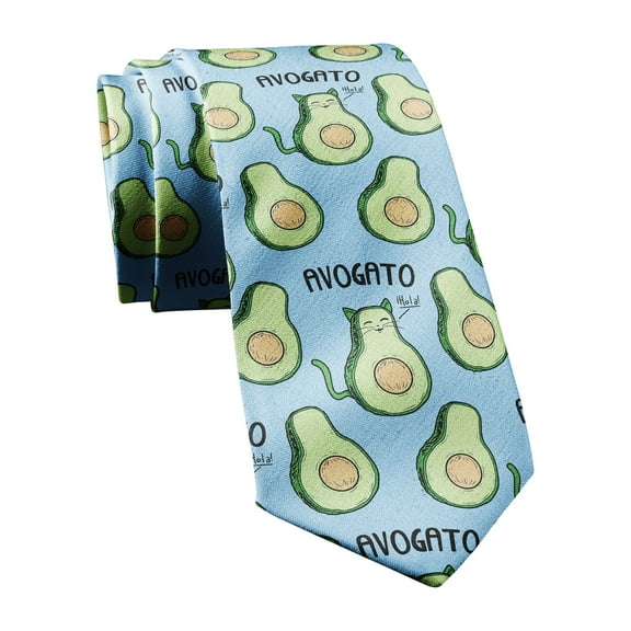Avogato Necktie Mens Novelty Neckties Cat Funny Ties for Men Nerdy Sarcastic Cat Tie