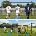 thumbnail image 3 of SLSY Soccer Goal for Backyard, 18x7/21x7/24x8 ft Full Size Steel Goal Practice Soccer Net for Teens & Adults Training, 3 of 6