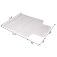 thumbnail image 2 of Veryke 47”x 35” PVC Office Chair Mat with Lip, Home Protective Matte Floor Mat Set of 3, Transparent, 2 of 7