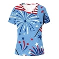 thumbnail image 4 of Tops Cortos para las Mujeres Día de la Independencia Patriótica Impreso Cuello en V, Camiseta Casual de Manga Corta para Diario, Hogar Y Cómodo, 4 of 4