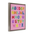 thumbnail image 2 of Stupell Industries Contemporary Gummy Alphabet over Pink Brown Floating Frame Canvas Art, 25 x 31, by LISH Creative, 2 of 8