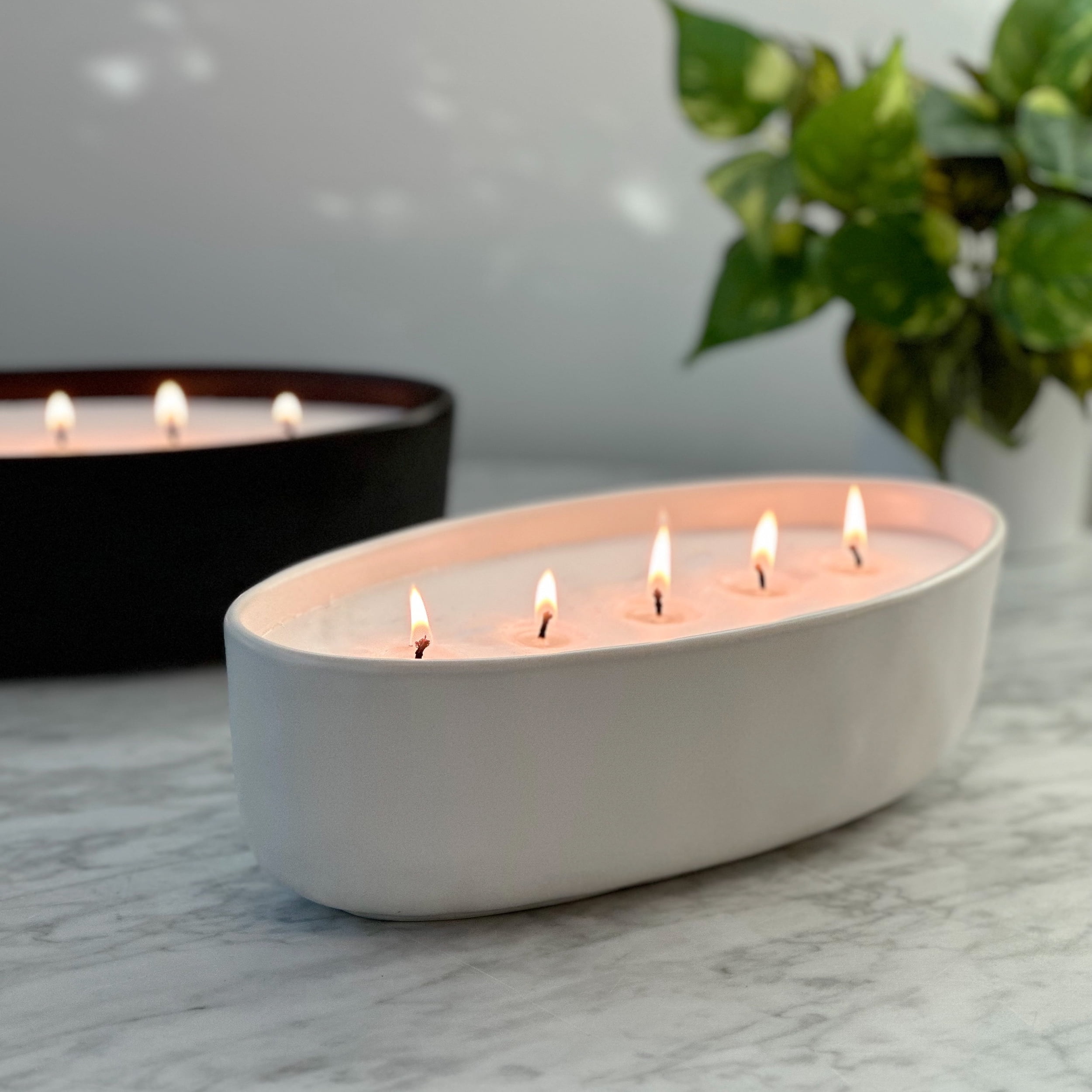 Better Homes & Gardens Caribbean Sea Breeze 5-Wick 40.5 oz Oversized Ceramic Candle, White