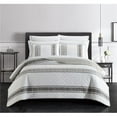 thumbnail image 1 of Ensemble de Courtepointe Maxie&44; Blanc & Gris - King Size - 9 Pièces, 1 of 1