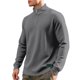 thumbnail image 4 of pstuiky camisas de manga larga para hombre, Sudadera informal holgada de cuello alto con media cremallera y manga larga para hombre Tops de hombre xxxl, 4 of 8