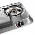 thumbnail image 3 of XtremepowerUS Propane Gas Range Stove 2 Burner Stainless Steel Cooktop Auto Ignition Camping High Pressure, 3 of 7