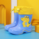 thumbnail image 4 of Botas de lluvia impermeables y elásticas de cocodrilo para niños, Botas de lluvia gruesas de dibujos animados para niños y niñas, 4 of 5