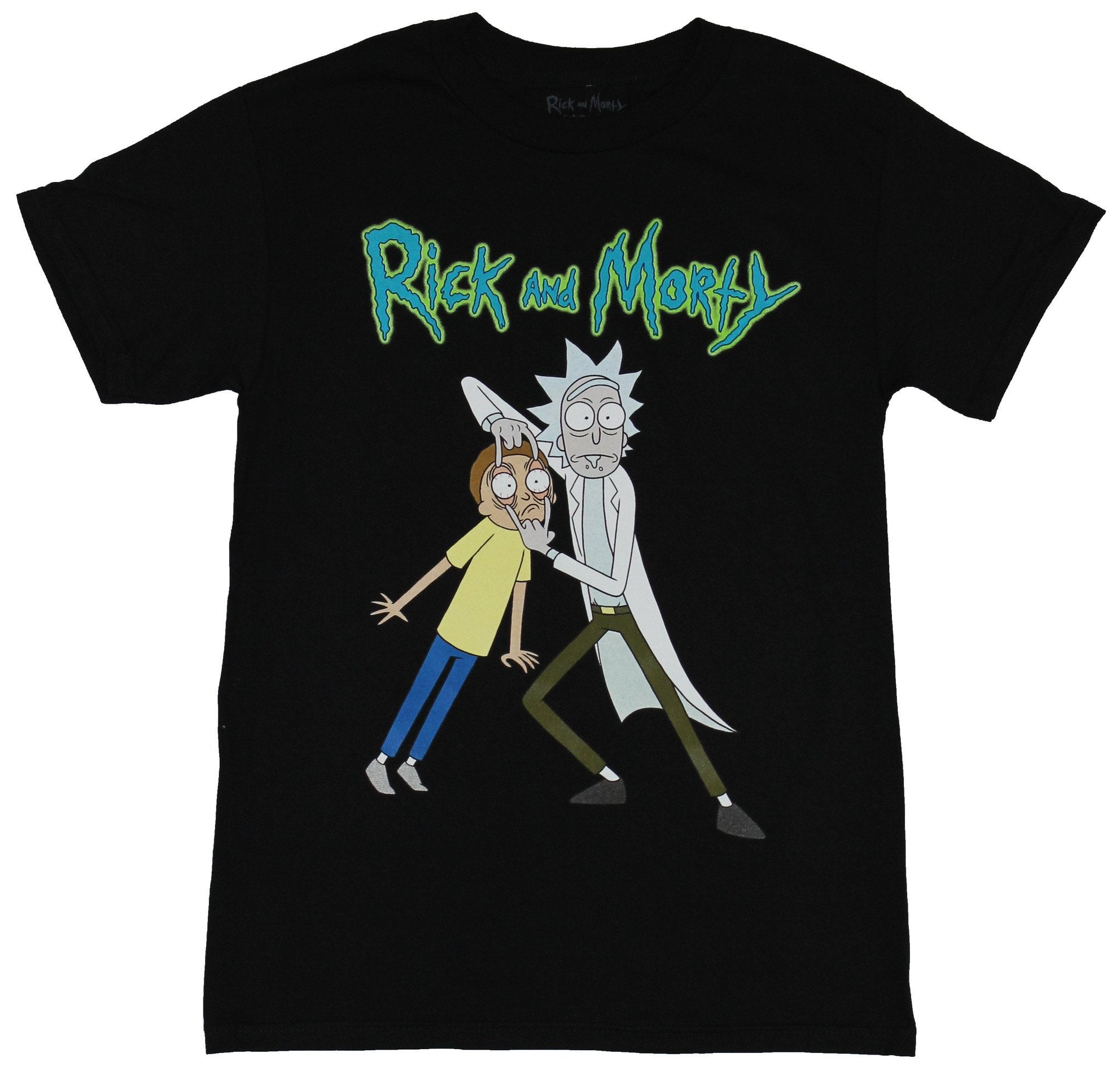 Rick and Morty Portal Nightmare Before Christmas T Shirt Black Cotton Men S-5XL