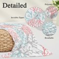 thumbnail image 3 of Red Blue Coral Coastal Lumar Pillow Covers, Summer Beach Seaside Nautical Soft Breathable Throw Pillow Cases with Invisible Zipper, Decorative Pillowcase Pillows Protectors for Sofa Bed Chair 16"x24", 3 of 9