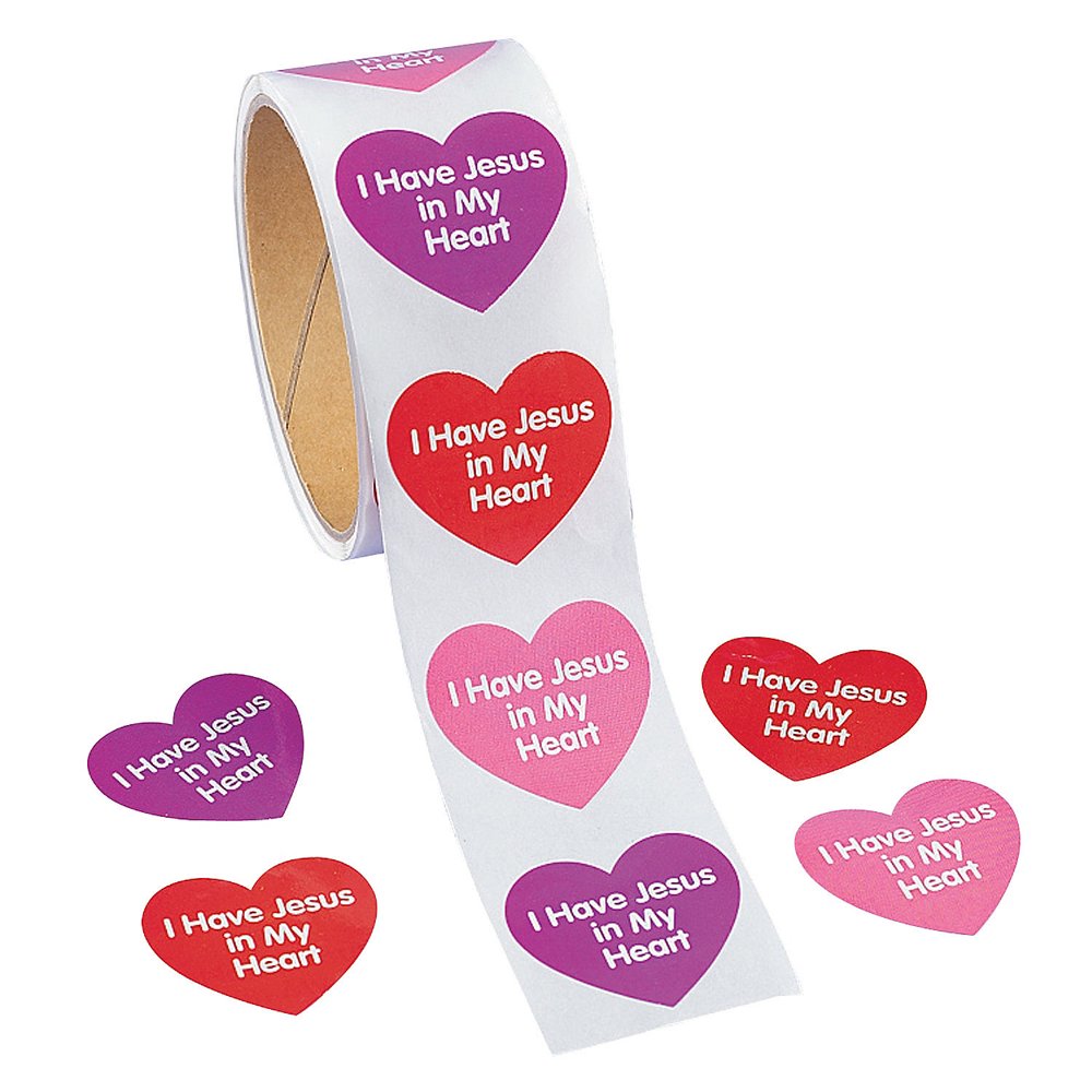 Jesus In My Heart Stickers (100Ct) - Stationery - 1 Piece - Walmart.com ...