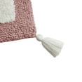 thumbnail image 4 of My Texas House Rose Pink Border Cotton Bath Rug with Tassels, 20" x 30", 4 of 6