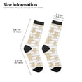 thumbnail image 2 of Zufioo Gold Snowflake Print Children's Mid-tube Socks, Contrast Color High Elastic Sports Socks - Sweat-absorbent, Warm, Suitable for Children Aged 6-10, 2 of 5