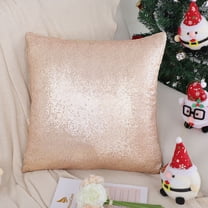 PiccoCasa 18"x18" Decorative Cushion Cover Sparkling Sequin Throw Pillowcase, Champagne
