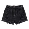 thumbnail image 5 of Mifsaly Girls Casual Denim Shorts Kids Distressed Ripped Pull-On Jeans with Pockets, 5 of 8