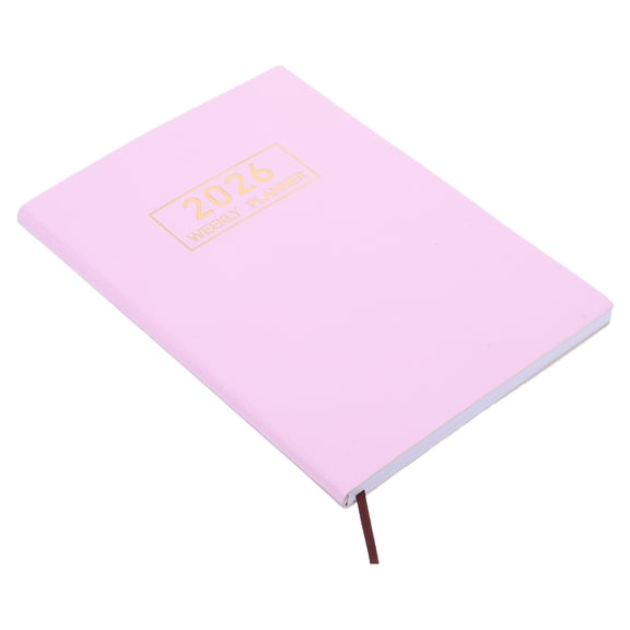 Milisten 2026 Planner Pink Paper PU Notebook for Writing and Organization