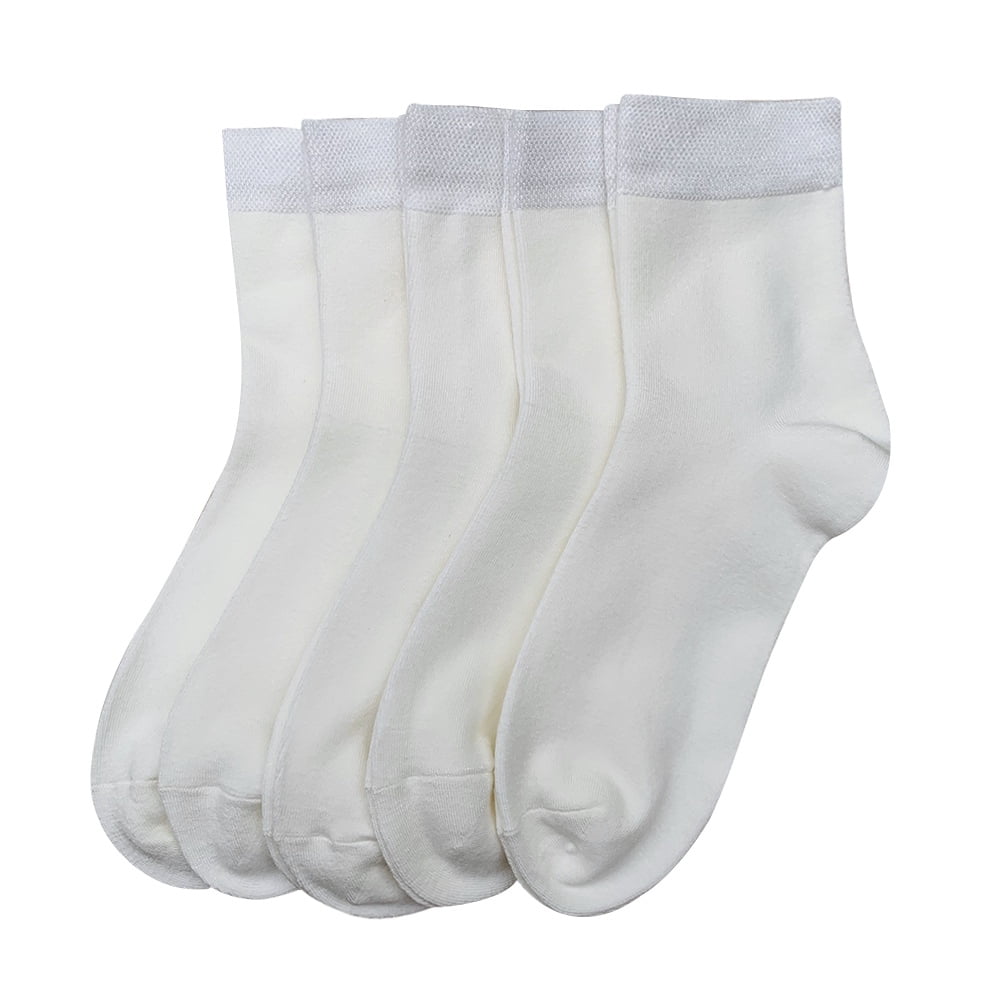 SERISIMPLE Solid Color Women Bamboo Socks Thin Breathable absorb