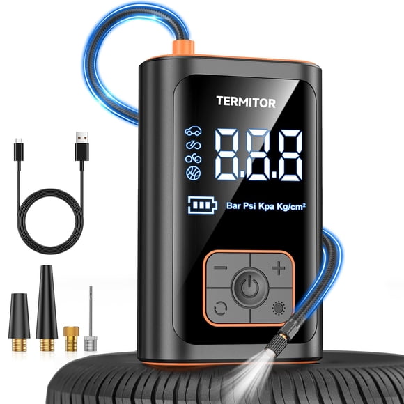 Compresor de aire portátil Termitor para inflar neumáticos, 150 PSI, 12 V